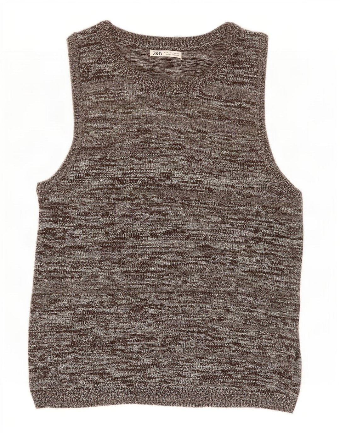 Zara ανδρικό γιλέκο Tank Top Large Grey Flecked Acrylic