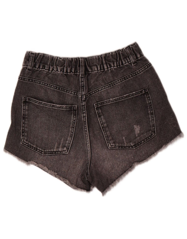 Zara Girls Distressed τζιν σορτς 11-12 ετών W26 Γκρι
