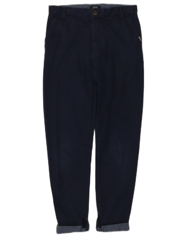 TED BAKER Boys Slim Chino Trousers 8-9 Years W24 L21 Navy Blue Cotton