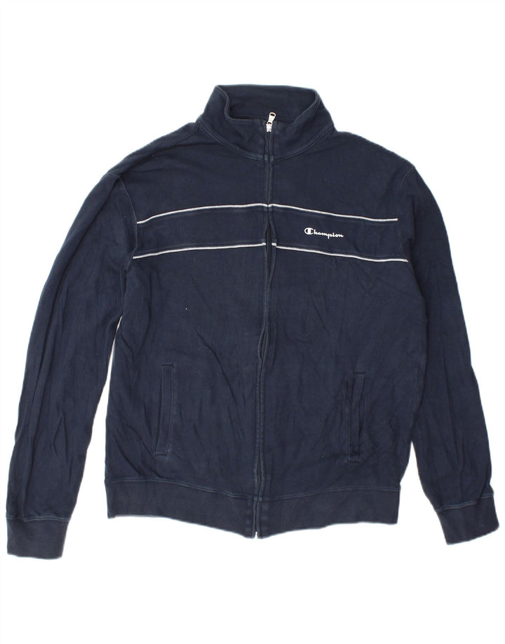 Ανδρική φόρμα Champion Top Jacket Μεγάλο Navy Blue ριγέ βαμβακερό