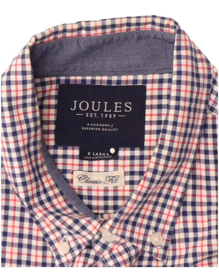 Ανδρικό πουκάμισο JOULES Classic Fit Flannel XL Πολύχρωμο βαμβακερό Gingham