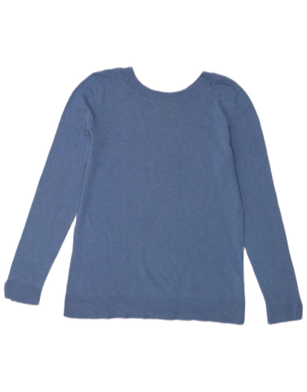 Massimo Dutti Γυναικείο πουλόβερ με λαιμόκαυστο UK 12 μεσαίο μπλε μεταξωτό