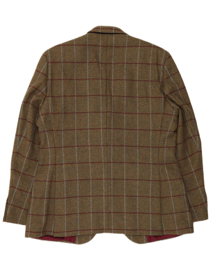Crew Clothing Ανδρικό μπουφάν σακάκι με 2 κουμπιά UK 44 2XL Χακί μαλλί