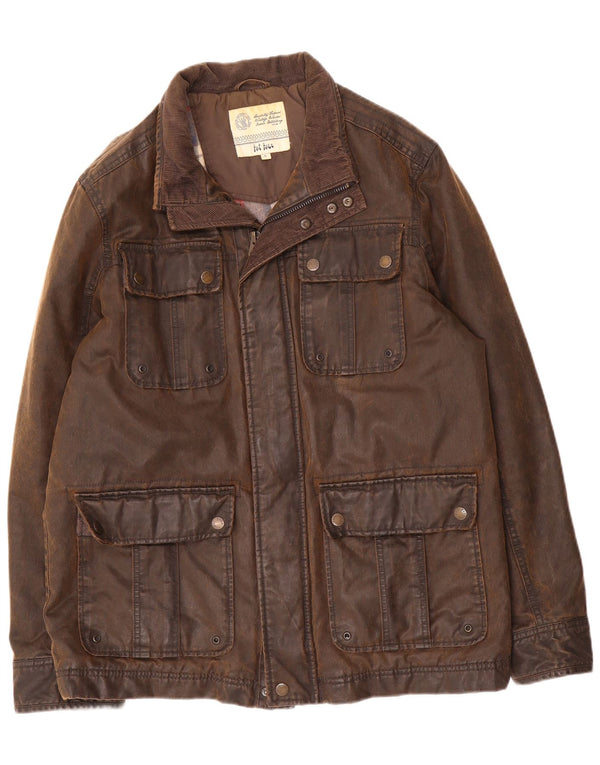 Ανδρικό κερωμένο βαμβακερό μπουφάν Fat Face UK 40 Large Brown Βαμβακερό