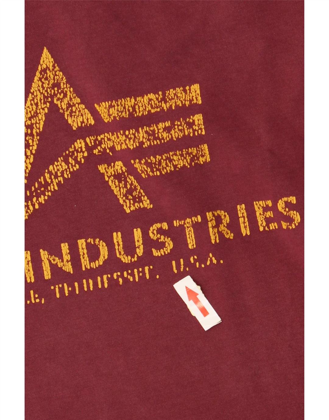 Γυναικείο γραφικό μπλουζάκι ALPHA INDUSTRIES Top UK 14 μεσαίο βαμβακερό μπορντό