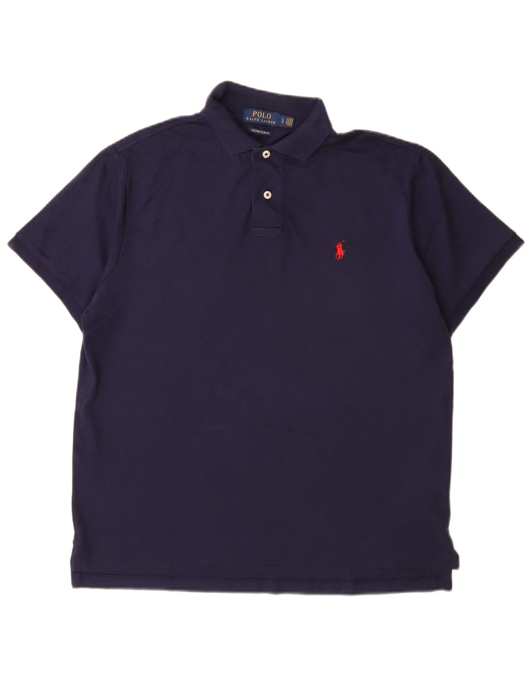 POLO RALPH LAUREN Ανδρικό πουκάμισο πόλο με λεπτή εφαρμογή, μεγάλο μπλε βαμβακερό