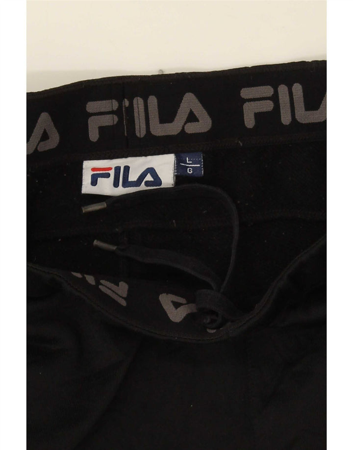Ανδρική αθλητική φόρμα Fila Παντελόνι μεγάλο μαύρο πολυεστέρα