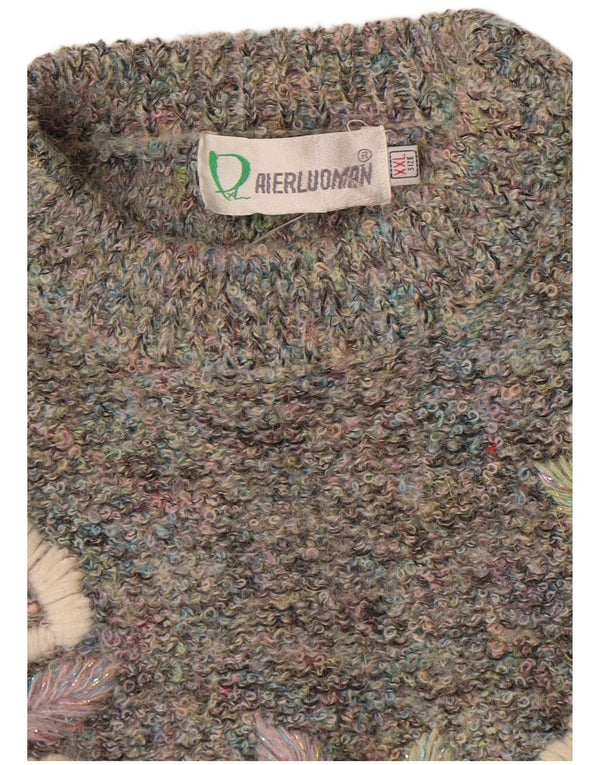 Aierluoman Γυναικείο πουλόβερ με λαιμόκοψη UK 20 2XL πολύχρωμο