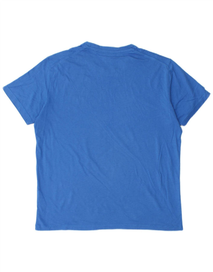 Πόλο Ασν. Ανδρικό T-Shirt Top από μεσαίο μπλε βαμβακερό