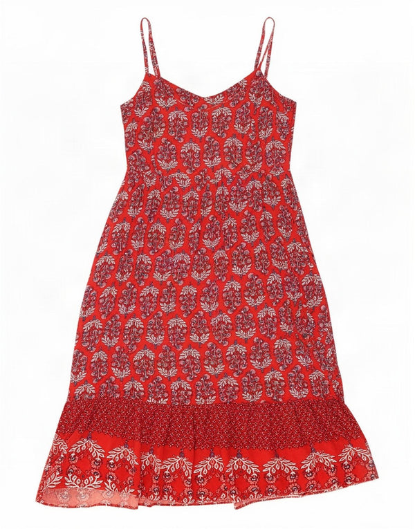 Marks & Spencer Γυναικείο Sundress UK 14 Medium Red Floral Viscose