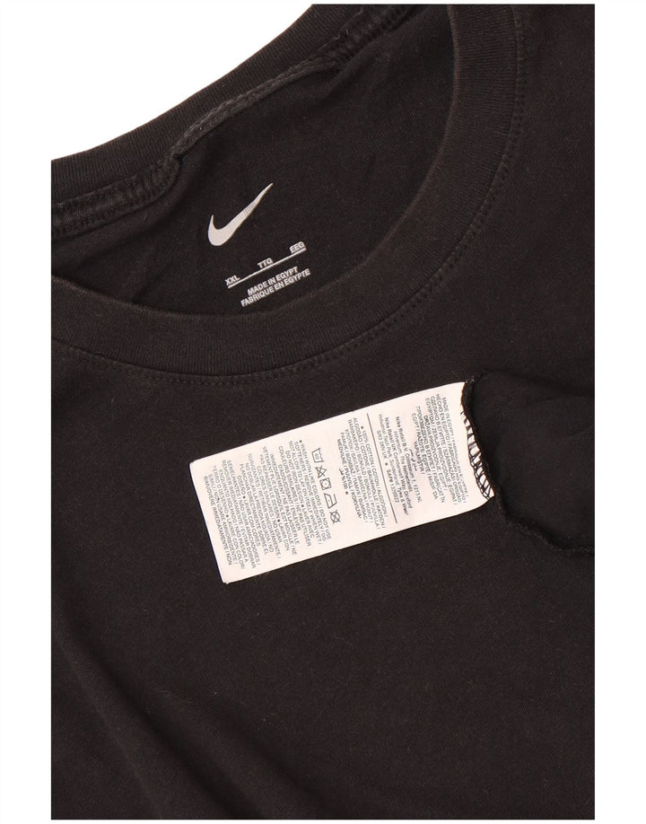 Ανδρικό T-Shirt NIKE Top 2XL Μαύρο βαμβακερό