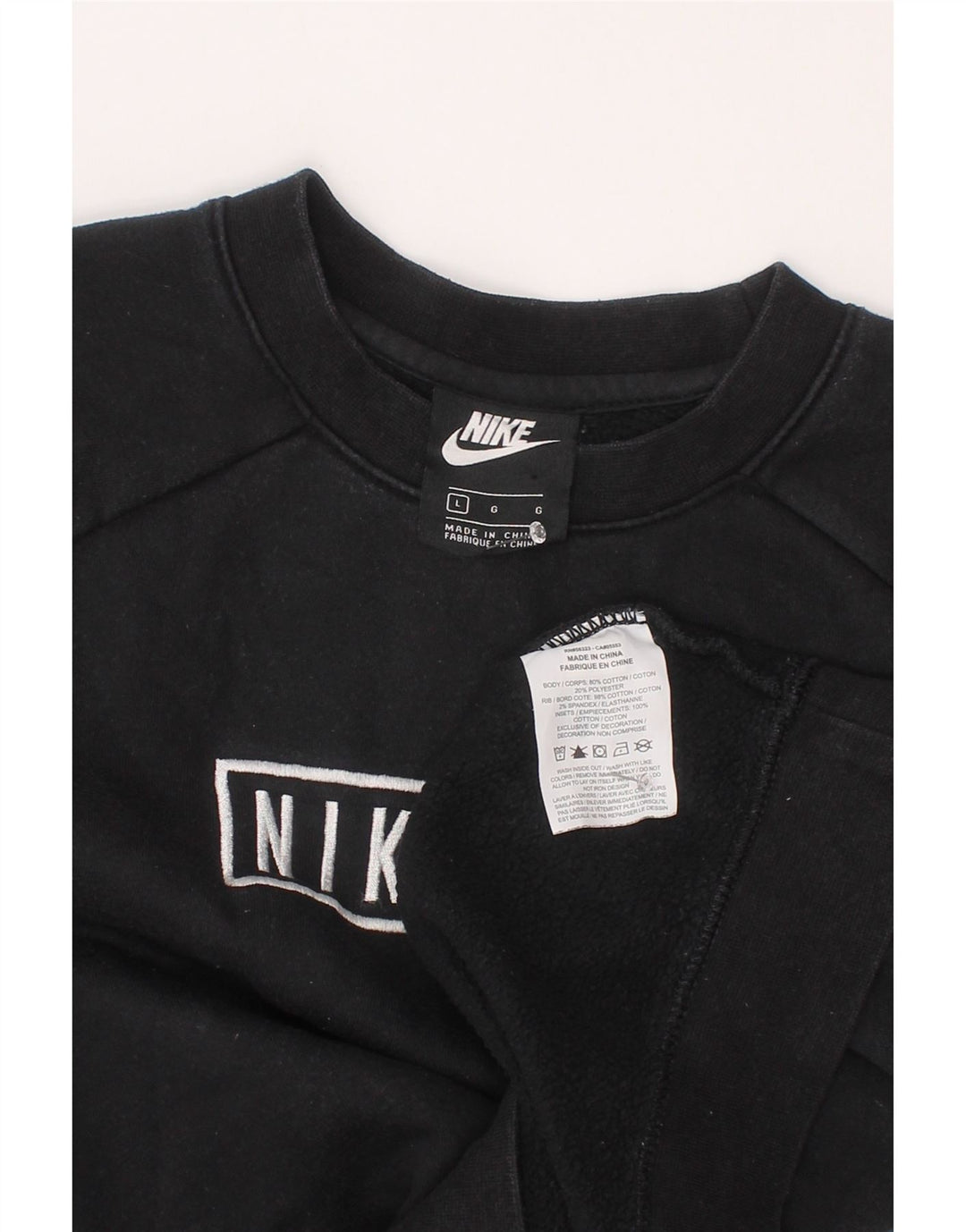 Γραφικό φούτερ Nike Boys Jumper 12-13 ετών Μεγάλο μαύρο χρώμα