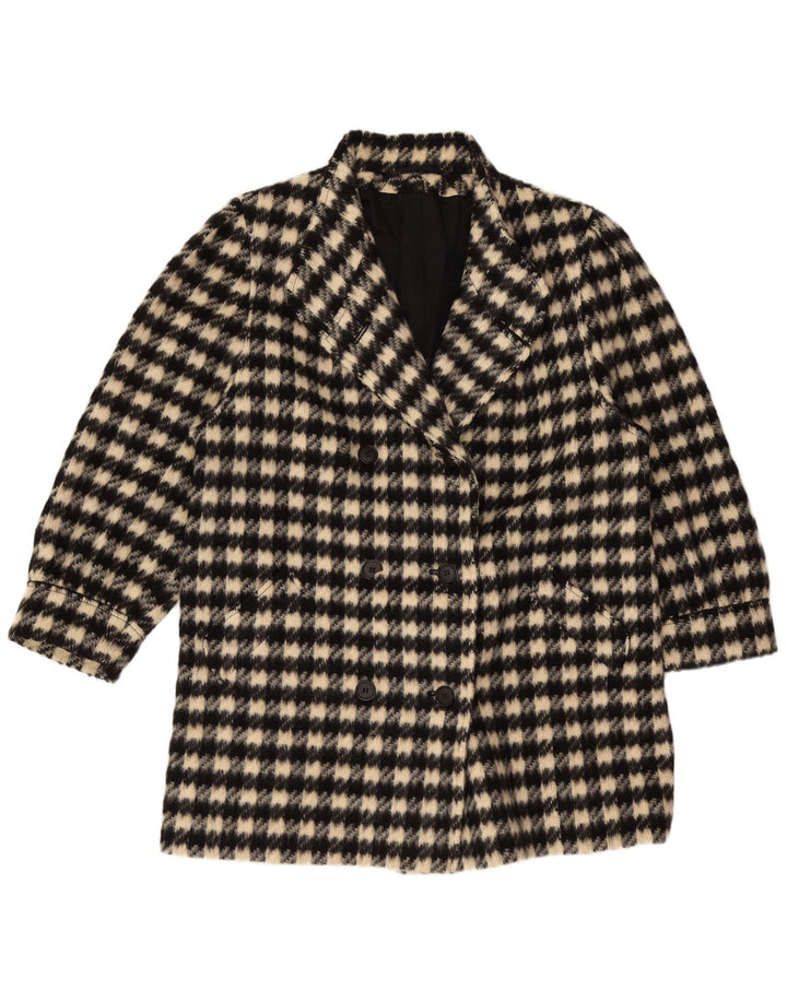 Canda Γυναικείο παλτό με διπλό στήθος EU 44 XL Beige Check New Wool