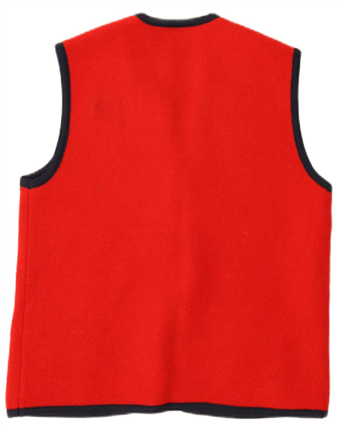 VINTAGE Γυναικείο Αμάνικο Ζακέτα UK 14 Medium Red