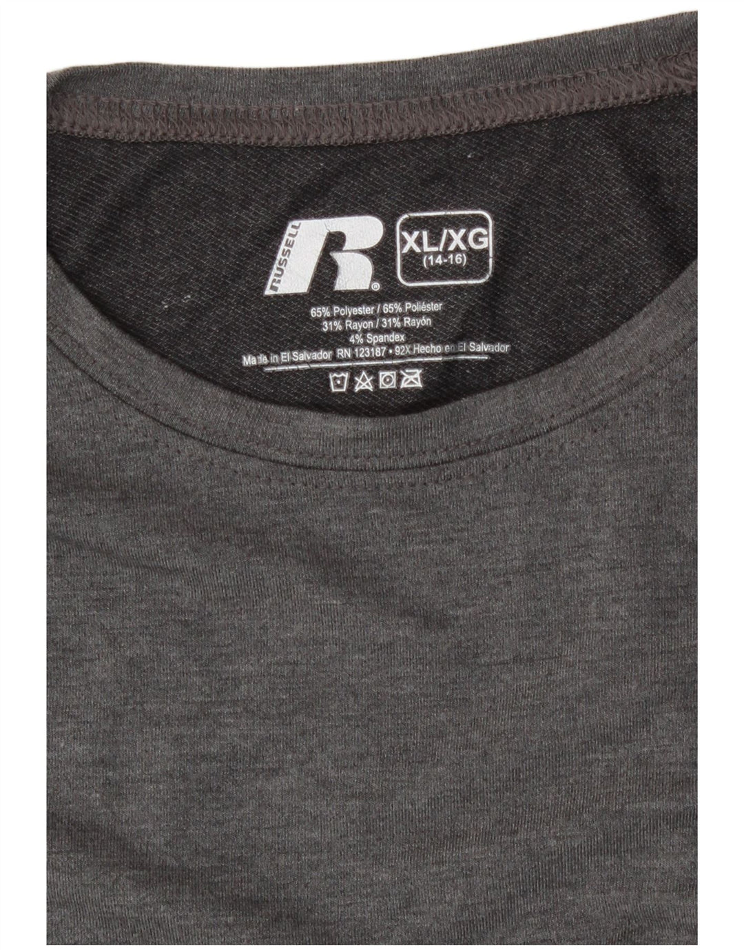 Russell Athletic Girls Top μακρυμάνικο 14-15 ετών XL Grey Polyester Modern