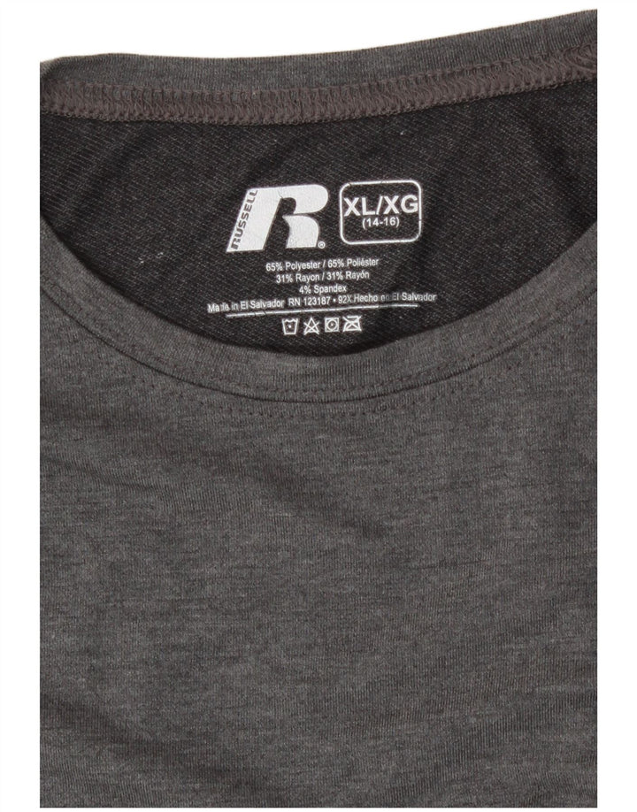 Russell Athletic Girls Top μακρυμάνικο 14-15 ετών XL Grey Polyester Modern