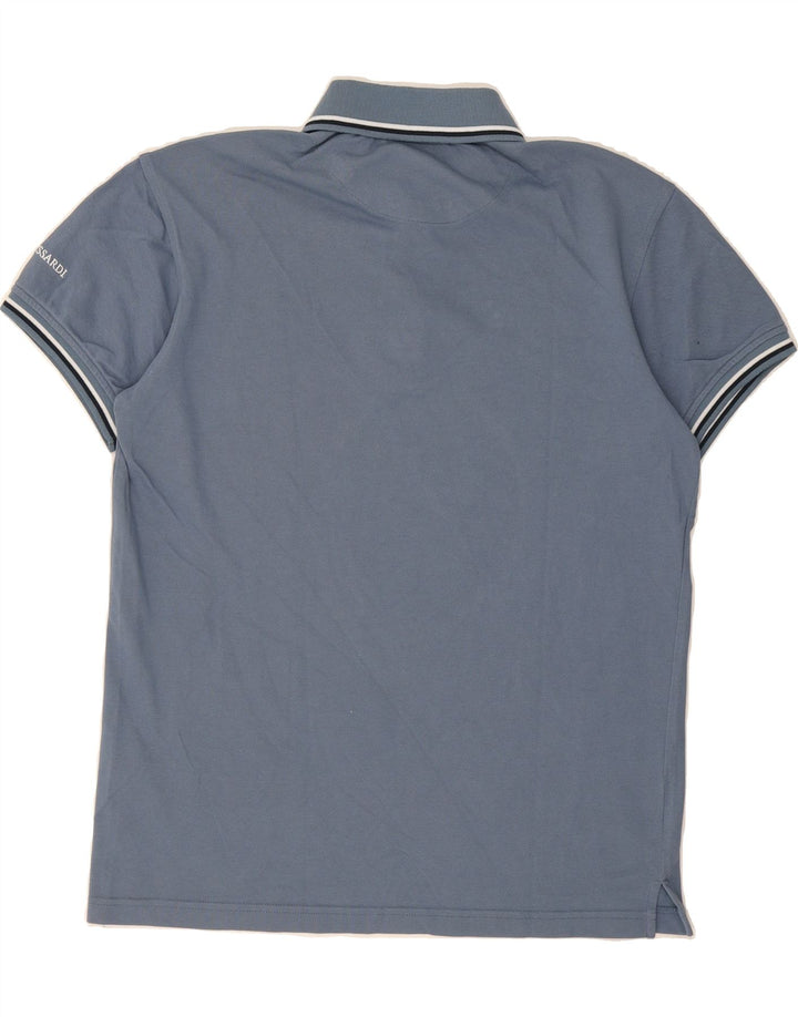 TRUSSARDI Mens Polo Shirt XL Blue Cotton Vintage Trussardi and Second-Hand Trussardi from Messina Hembry 
