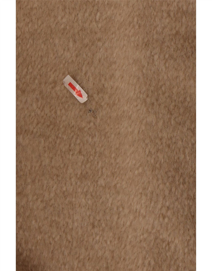 Vintage Γυναικείο Oversized Πανωφόρι UK 12 Medium Beige Wool