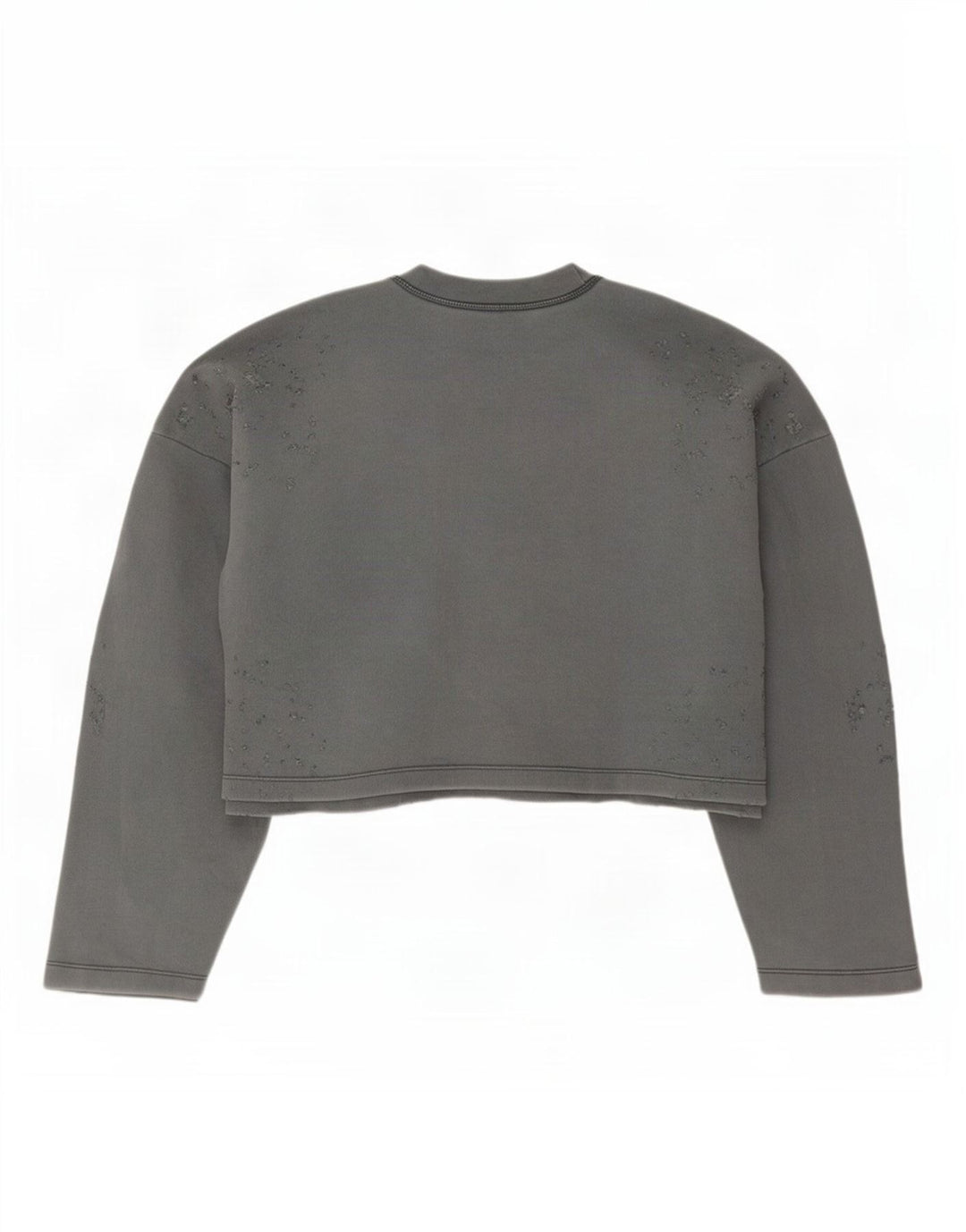 Zara Γυναικεία φούτερ Crop Oversized Jumper UK 14 Medium Grey Cotton