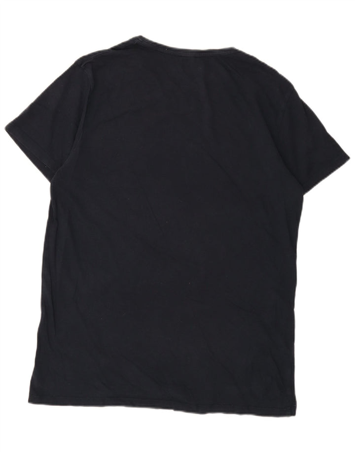Ανδρικό γραφικό T-Shirt Timberland Top από μεσαίο ναυτικό μπλε βαμβακερό