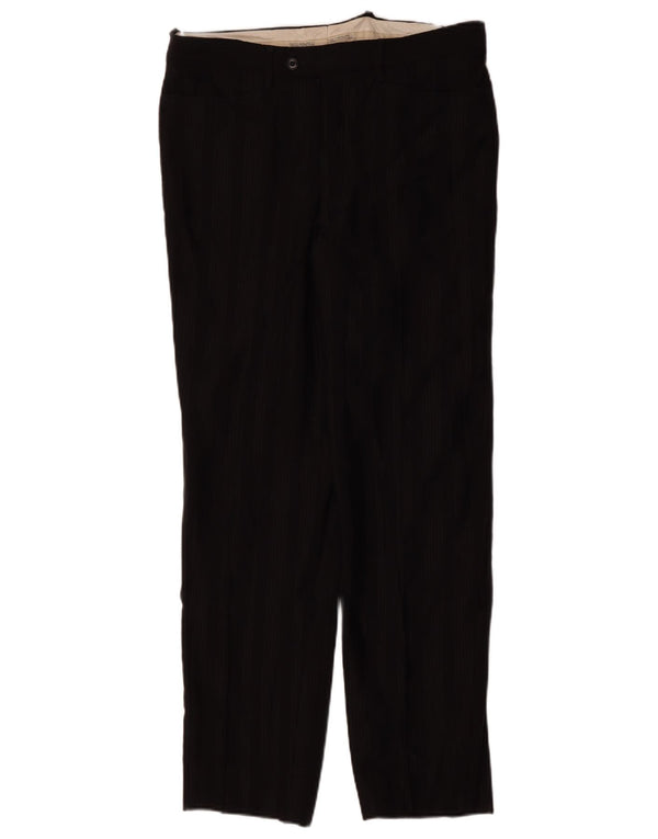 Carlo Pignatelli γυναικείο κοστούμι παντελόνι IT 50 Large W34 L30 Black Pinstripe