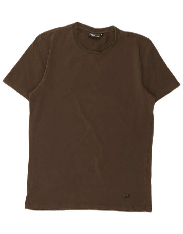 Lee Γυναικείο T-Shirt Top UK 14 Large Khaki