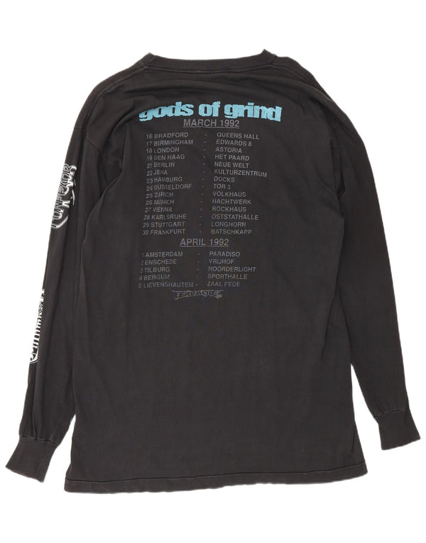 Περιοδεία Vintage Mens God's of Grind Earache 1992 Top Long Sleeve XL Black Rock