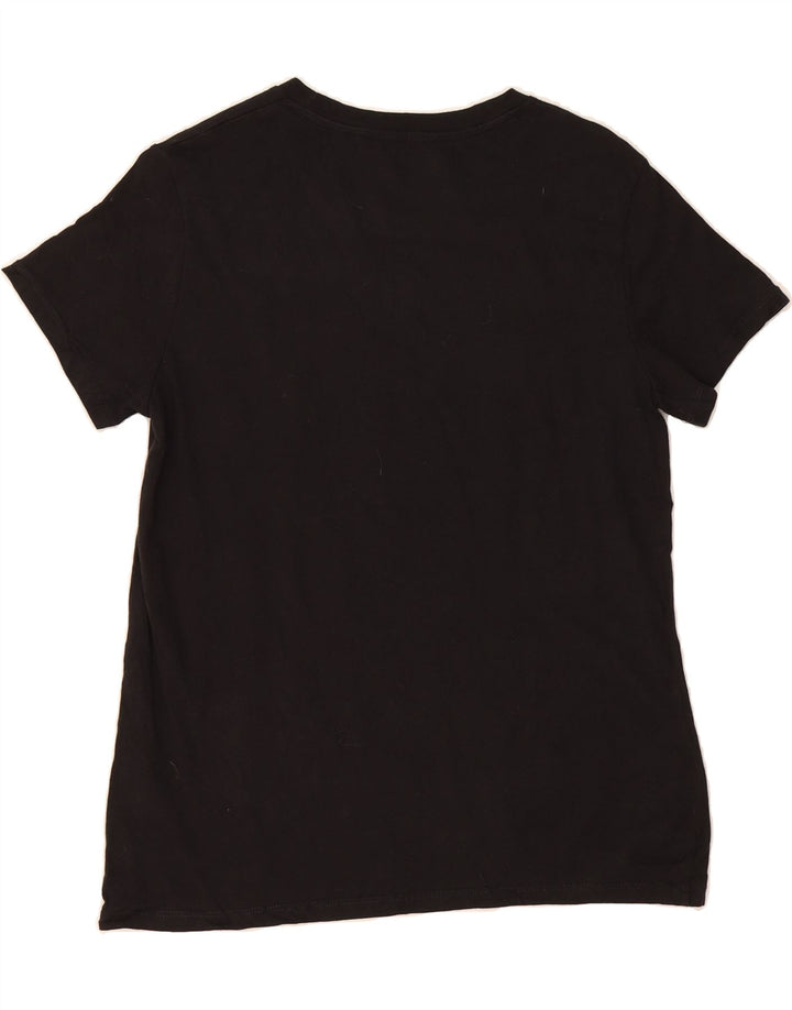 LEVI'S Womens Graphic T-Shirt Top UK 14 Medium Black Cotton Vintage Levi's and Second-Hand Levi's from Messina Hembry 