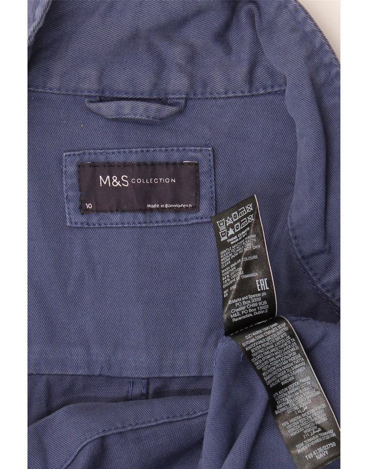 Marks & Spencer Womens Oversized Utility Jacket UK 10 Small Navy Blue