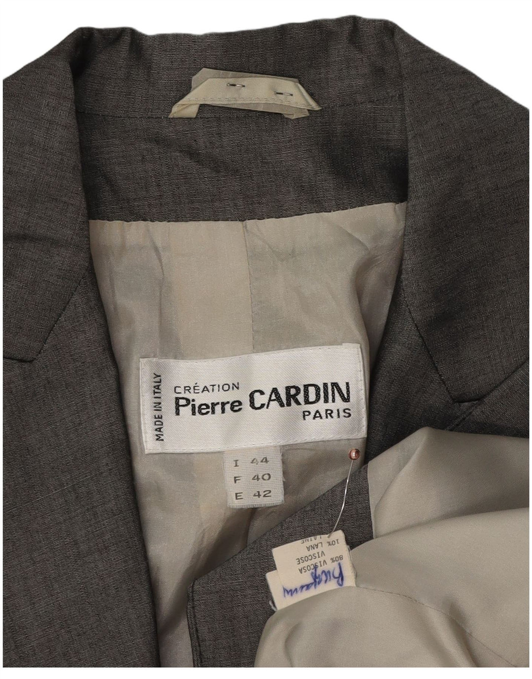 PIERRE CARDIN Γυναικείο σακάκι με 1 κουμπί IT 44 μεσαίο γκρι βισκόζη