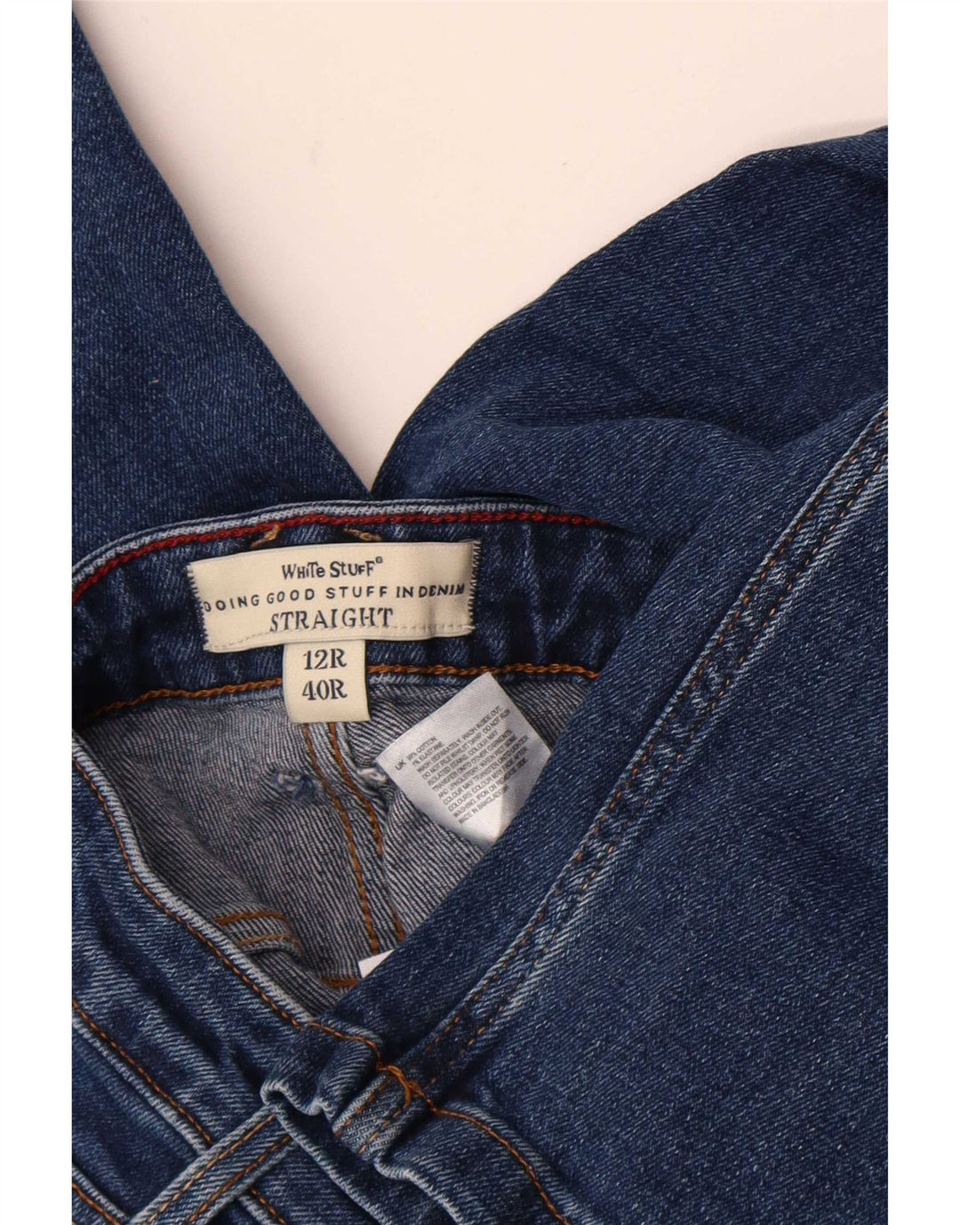 White Stuff Γυναικείο Straight Jeans UK 12 Medium W30 L30 Blue Cotton
