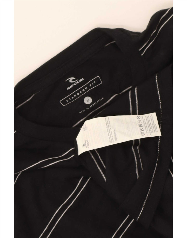 Ανδρικό μπλουζάκι Rip Curl Standard Εφαρμογή Τοπ μεσαίο μαύρο ριγέ βαμβακερό