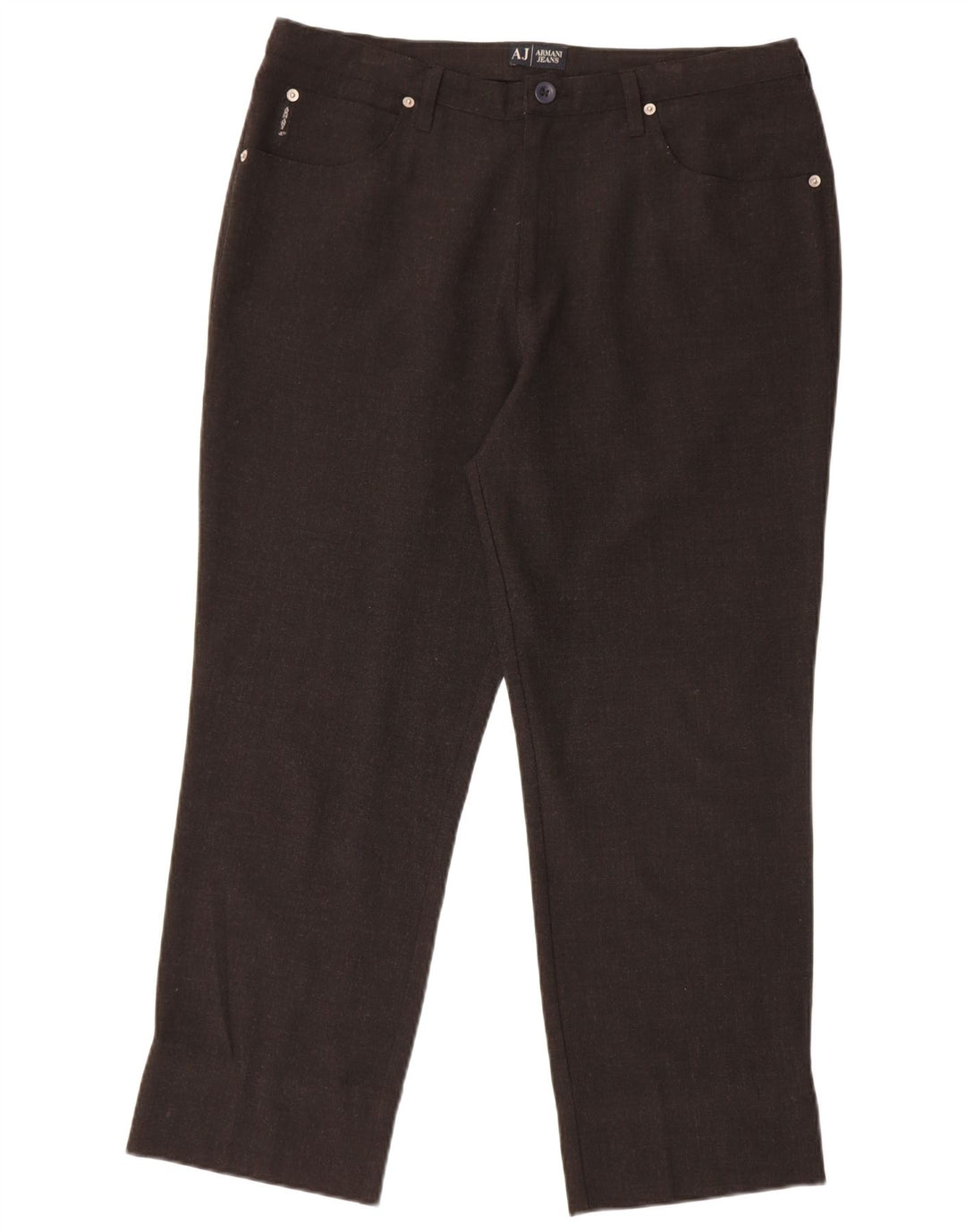 Armani γυναικείο ίσιο casual παντελόνι W36 L27 καφέ