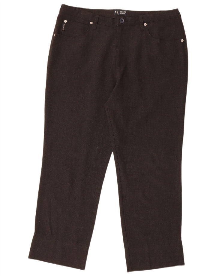 Armani γυναικείο ίσιο casual παντελόνι W36 L27 καφέ