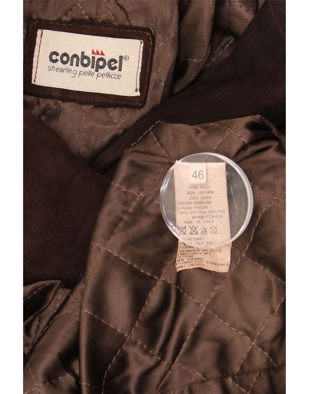 Conbipel Γυναικείο Σουέντ Πανωφόρι IT 46 Δερμάτινο Μεγάλο Καφέ