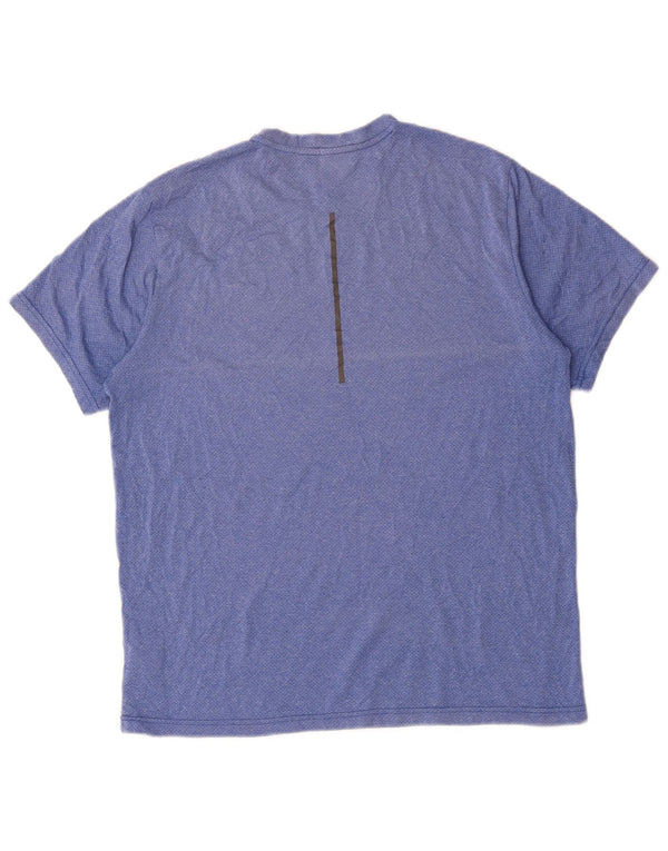 New Balance Mens T-Shirt Top Large Blue Polyester