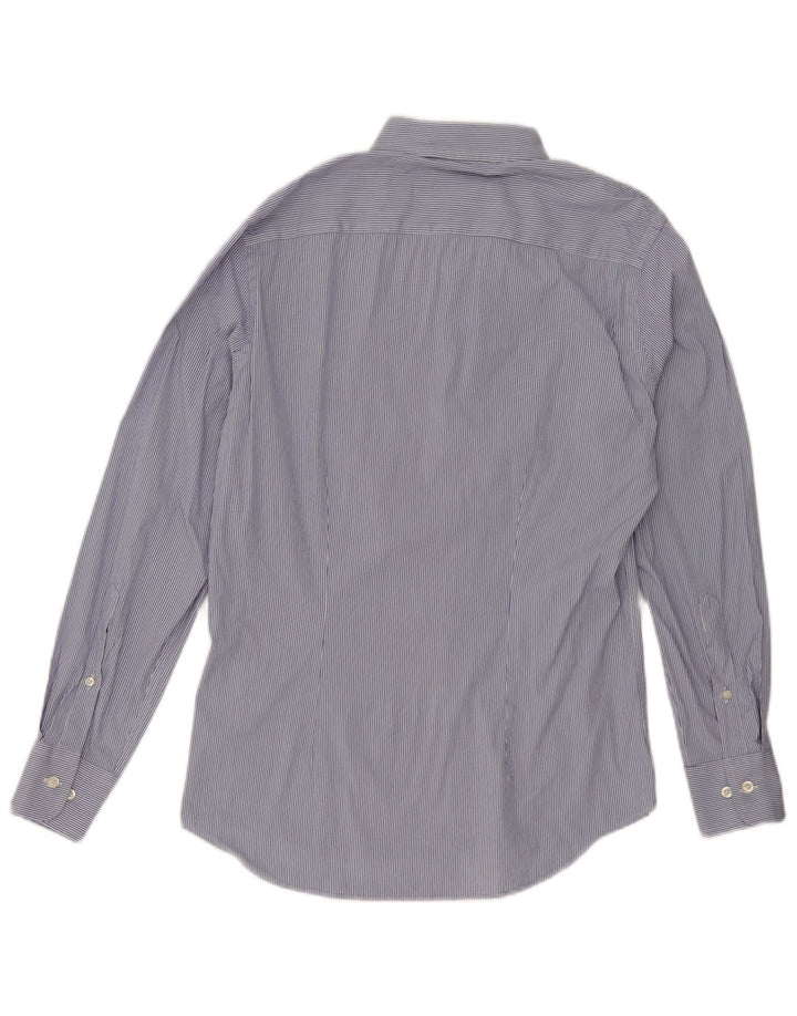 Fred Perry Ανδρικό πουκάμισο Slim Fit, μεσαίο μπλε ριγέ βαμβακερό Classic