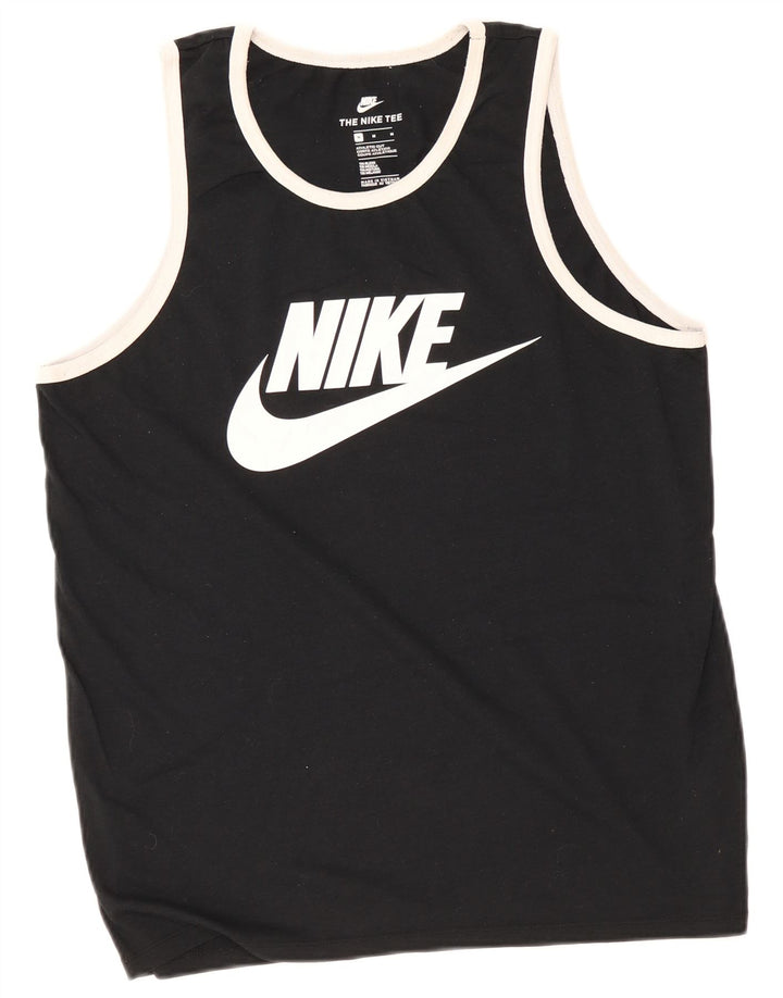 Ανδρικό αθλητικό κοψίδι γραφικό γιλέκο Nike με μεσαίο μαύρο πολυεστέρα
