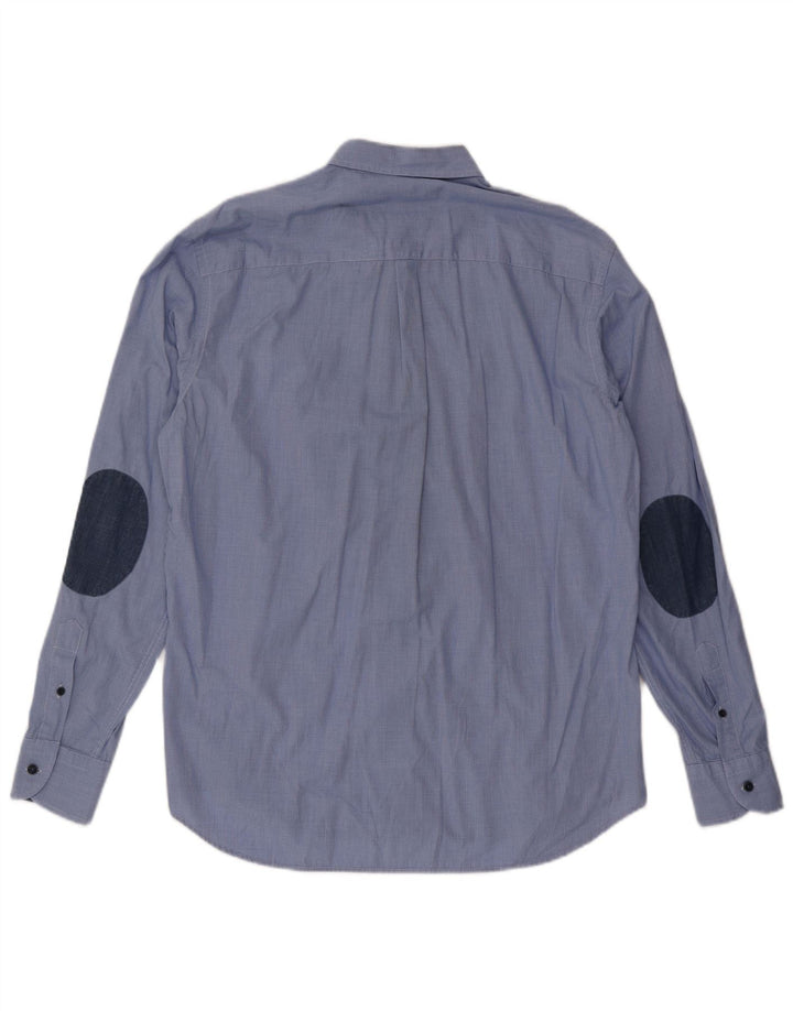 Ανδρικό πουκάμισο με κανονική εφαρμογή Harmont & Blaine XL Blue Houndstooth