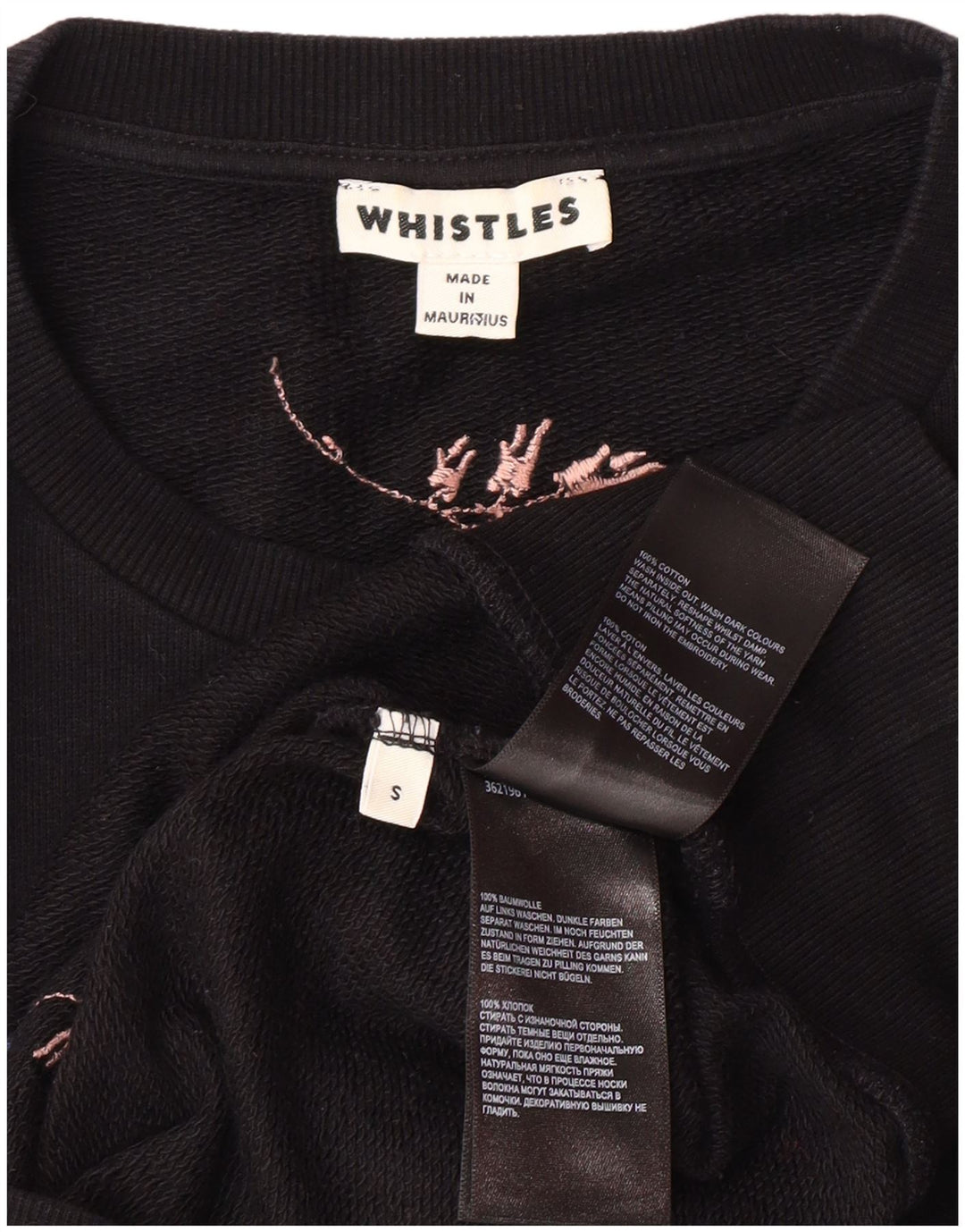 Γυναικεία φούτερ WHISTLES Φόρεμα UK 10 Small Black Floral Βαμβακερό