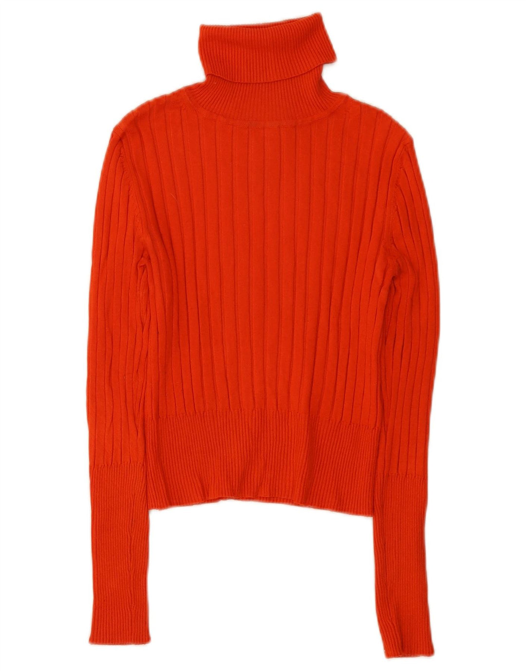 Zara Γυναικείο πουλόβερ με ρολό λαιμόκοψη UK 12 Medium Orange