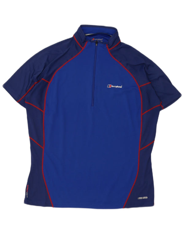 Ανδρικό μπλουζάκι με φερμουάρ Berghaus Top XL Blue Colourblock