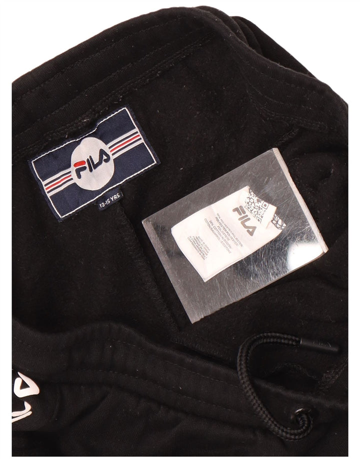Fila Boys Graphic αθλητική φόρμα παντελόνι Joggers 13-14 ετών μαύρο πολυεστέρα
