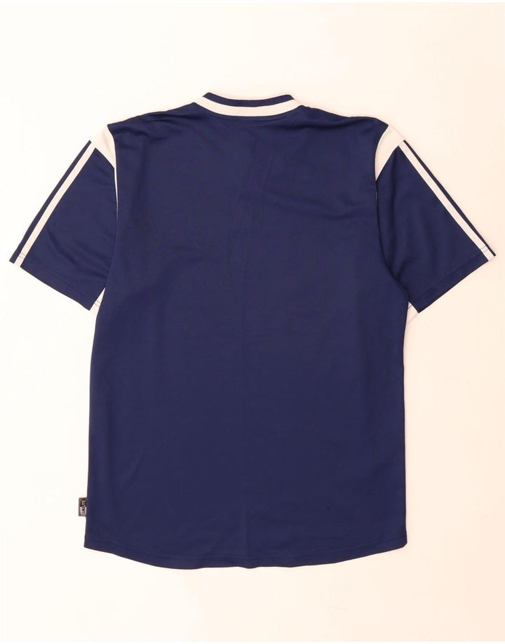 Ανδρικό T-shirt Adidas Climalite Top Small Navy Blue Colorblock Πολυεστέρας