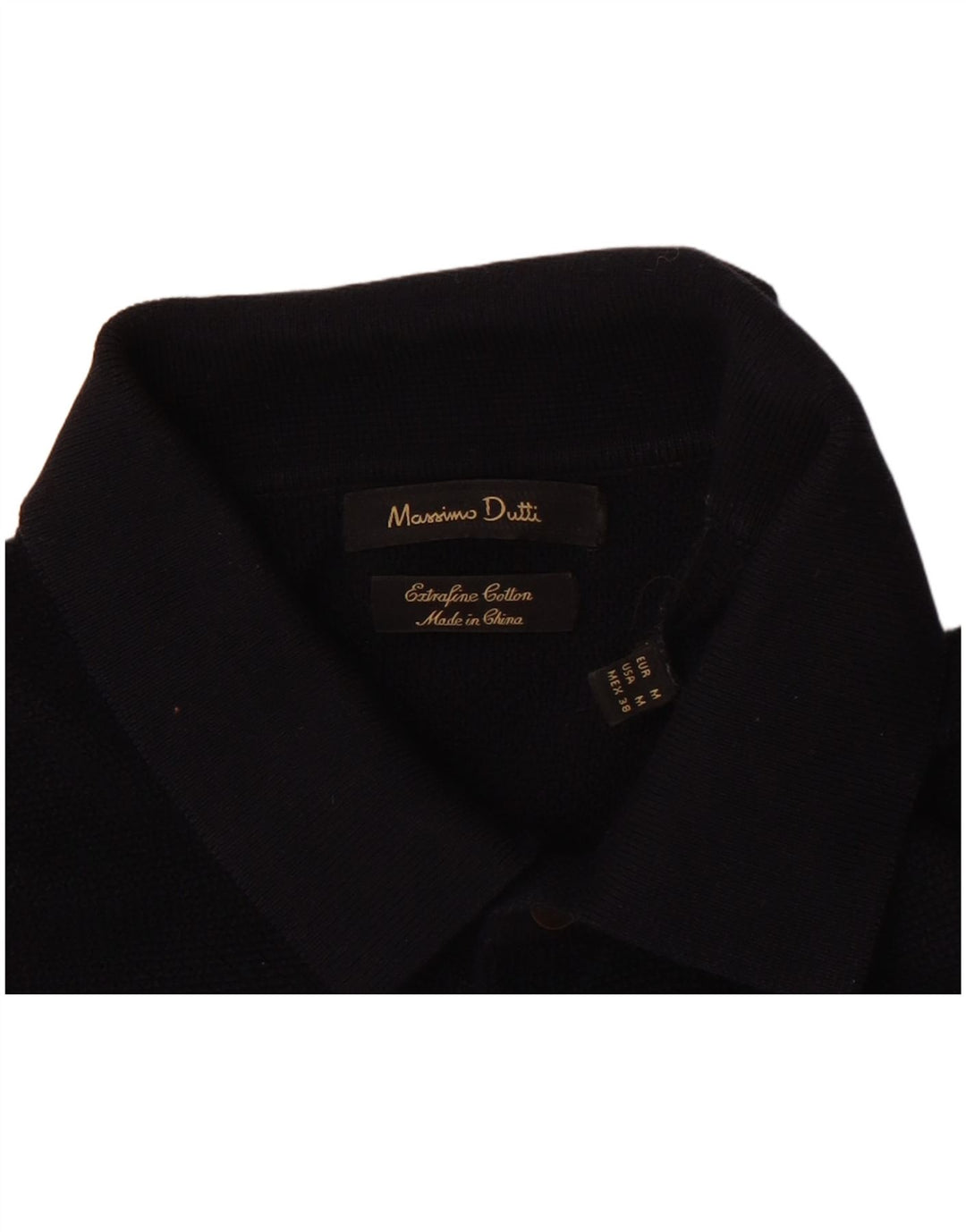 Ανδρικό μπλουζάκι πόλο Massimo Dutti, μεσαίο μπλε ναυτικό