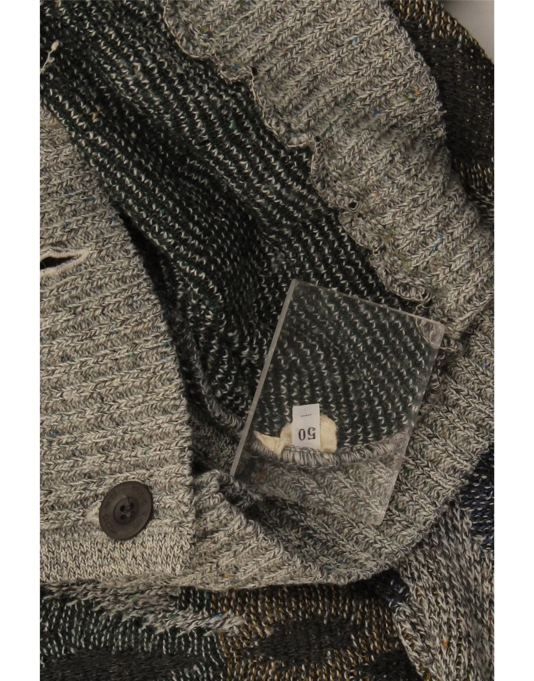 Ανδρική ζακέτα Vintage IT 50 Medium Grey Argyle/Diamond