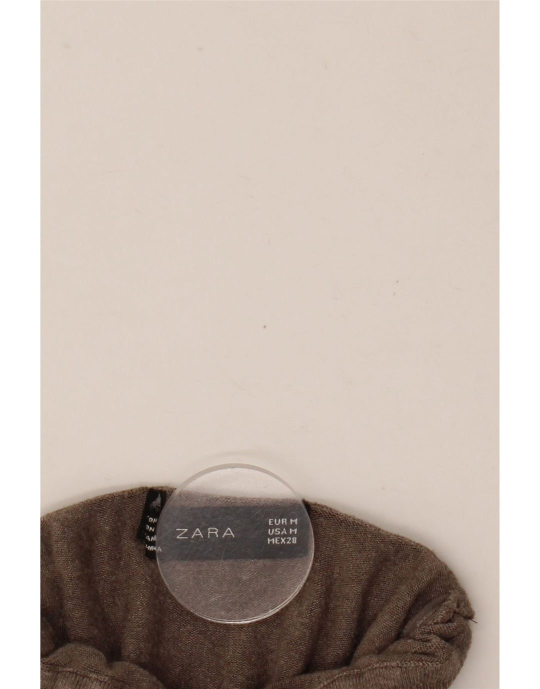 Zara Γυναικείο πουλόβερ με ρολό λαιμόκοψη UK 12 Medium Grey Rayon