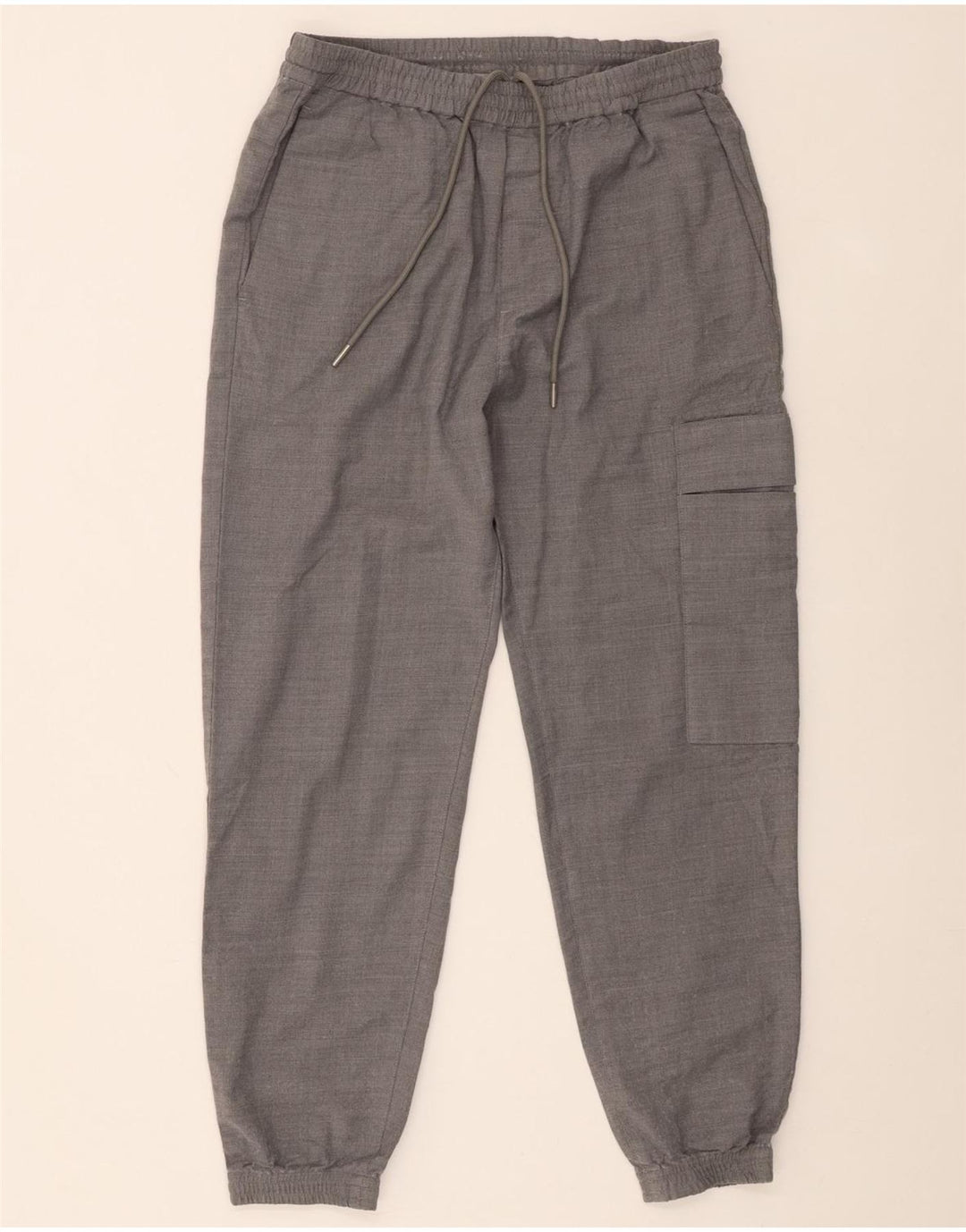 Cos Mens Joggers Cargo Παντελόνι Small W29 L27 Grey Wool