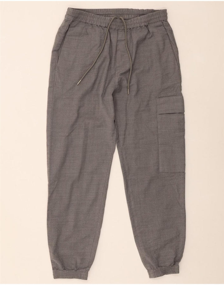 Cos Mens Joggers Cargo Παντελόνι Small W29 L27 Grey Wool