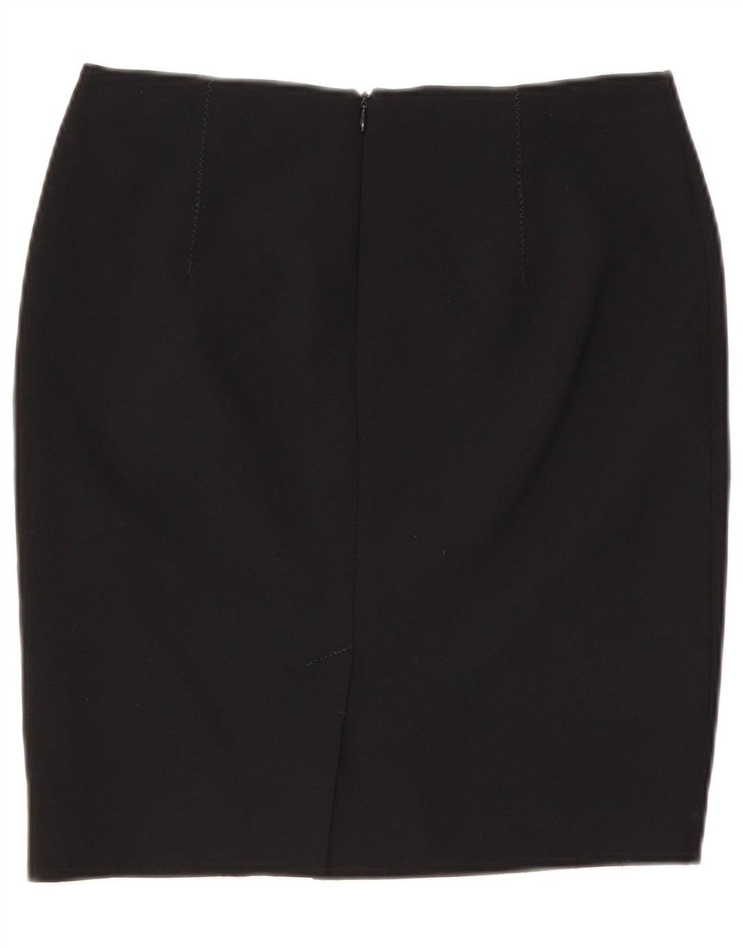 VINTAGE Γυναικεία Pencil Φούστα UK 10 Small W29 Black Polyester